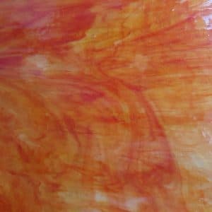 Hot Orange & Deep Orange Streaky Semi Opal Rolled