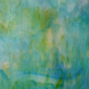 Iridised Sky Blue & Lime Opal