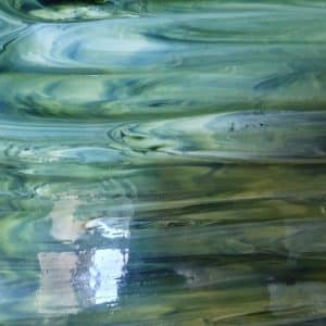 Olive Green and White Opal