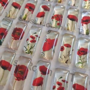 Poppy Surprise Lucky Dip Glass Tiles 25x10mm