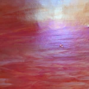 Iridised Red & White Streaky Opal