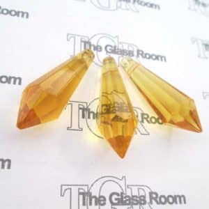 3 x Crystal Pendulums - Yellow