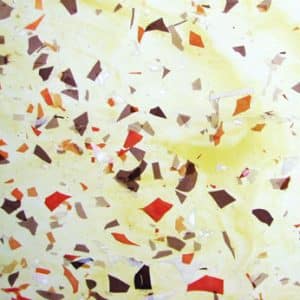 Amethyst, White & Orange Confetti on Clear & Amber