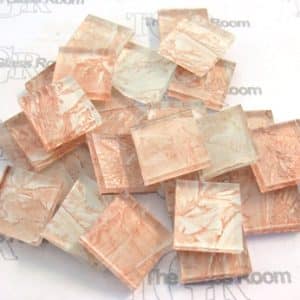 Pretty In Peach Glass Tiles