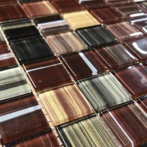 Brown Bramble Glass Tiles