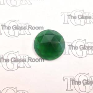 Round Faceted 25mm - Green