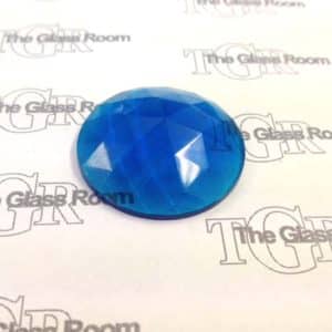 Round Faceted 35mm - Aqua