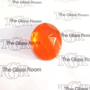 Oval Faceted 30x40mm - Orange