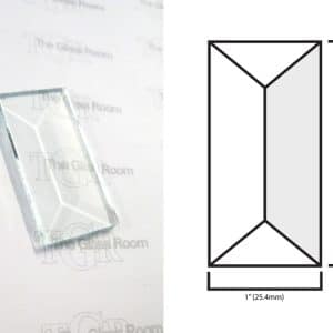 Rectangular bevel - 1"x2" (25.4x50.8mm)