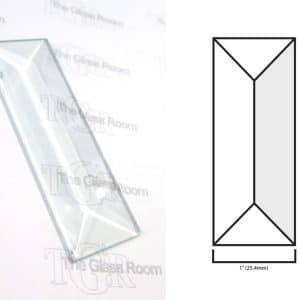 Rectangular Bevel - 1"x3" (25.4x76.2mm)