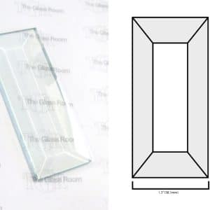 Rectangular Bevel with Flat Top - 1.5"x4" (38.1x101.6mm)